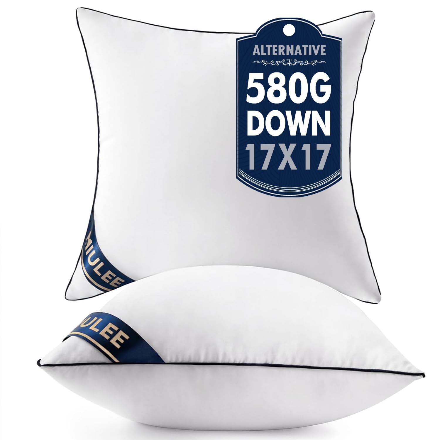Amazon.com: MIULEE 17x17 Pillow Inserts Set of 2 Throw Pillows 17